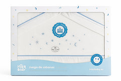 Parure de lit 3 pcs good night (lit de 60x120 cm) - Bleu