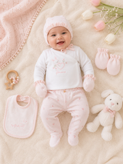 Coffret naissance Love Bunny 5 pcs coton