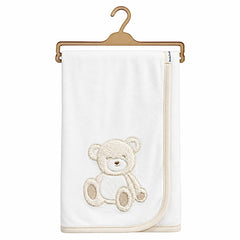 Couverture nounours happy velours welsoft 80x90 cm - ekru beige