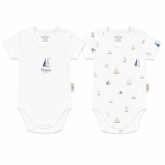 Pack de 2 bodies demi manches oceans world coton