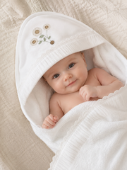 Cape de Bain Trio Fleury 1 gant – Baby Girl 0m+ - 80x90 cm