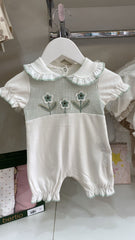 Barboteuse Trio fleurs 1 pcs coton
