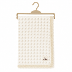 Couverture unie effet points 100x110 cm coton