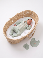 Pack naissance fleurs sur haut full mint 5 pcs coton