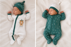 Pack de 2 grenouillères et 2 bonnets Wild and free matchy coton