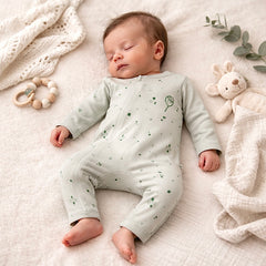 Grenouillère Ballons unisexe 1 bonnet coton bio - Mint