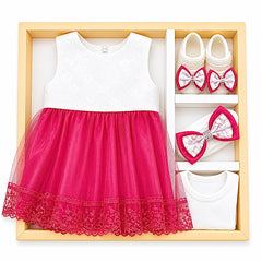 Coffret ROBE avec accessoires "Sbou3" Fushia style 5 pcs