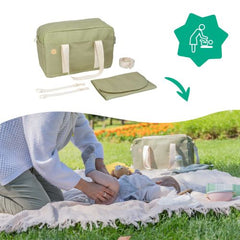 Badabulle - Sac à langer Bowling Vert Olive