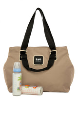 BagMori - Sac à langer Beige avec sangle à bouton pression