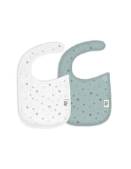 Interbaby - Pack de 2 Bavoirs velcro (20x30cm) Mod duendes del polvo vert 0-6 mois