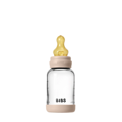 Bibs - Biberon en verre 120 ml avec tétine en latex - Blush 0m+