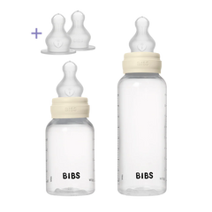 Bibs - Pack évolutif biberon PP sans BPA 150ml/270ml avec tétines en Sillicone - Ivory 0m+