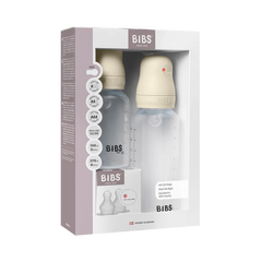 Bibs - Pack évolutif biberon PP sans BPA 150ml/270ml avec tétines en Sillicone - Ivory 0m+