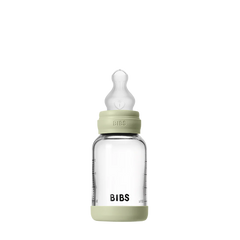 Bibs Biberons en verre rond Sillicone 120 ml Slow flow - Sage 0m+