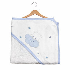 Cape de bain nounours nuage 75x75 cm