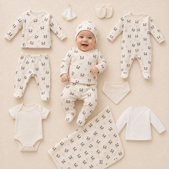 Coffret naissance PANDA 10 PCS coton bio