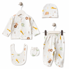 Pack naissance King of the Jungle 5 pcs coton