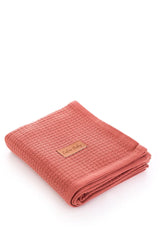 Couverture Unie Coton 100x115 cm - Brick