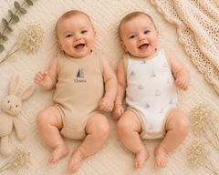 Pack de 2 bodies sans manches oceans world coton