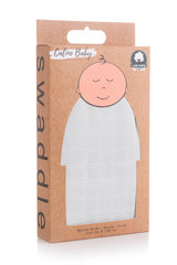 Draps - Swaddle en mousseline unie mint 120 x 120 cm + 4 petites serviettes buccales