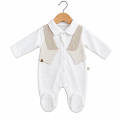 Grenouillère effet gilet FIRST DAY 1 pcs velours