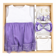 Coffret ROBE avec accessoires "Sbou3" Mauve style 5 pcs