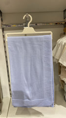 Couverture en tricot 80x90 cm - Bleu
