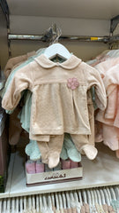 Pack naissance full pudra avec petite fleur côté velours 5 pcs