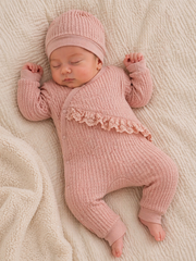 Grenouillère JAKARLI Dentelle 1 bonnet coton