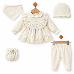 Pack naissance froufrou haut et bas 5 pcs velours
