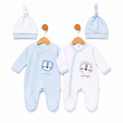 Pack de 2 grenouillères 2 bonnets matchy Good night Lions - Boy