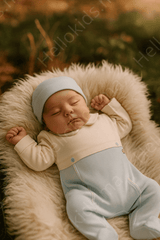 Grenouillère style baby boy classy coton
