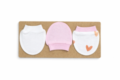 Pack de 3 paires de moufles cœurs