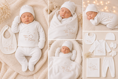 Coffret naissance Happy Moon 7 pcs coton unisexe