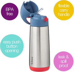 B.box Gourde Isotherme 500 ml en Inox - Blue Blaze