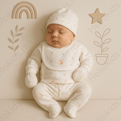 Pack naissance happy animals unisexe 5 pcs coton