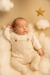 Grenouillère salopette nounours happy coton