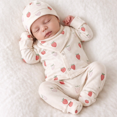 Pack naissance Fraise 5 pcs coton
