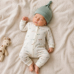 Grenouillère Jungle zip 1 bonnet coton