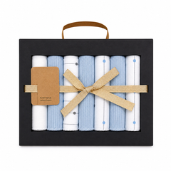 Pack 7 serviettes a points coton