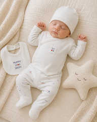 Pack 4 pcs star Mummy Daddy unisexe coton