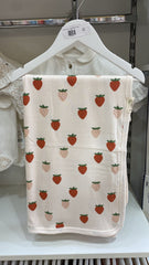 Couverture Fraise 80x85 cm coton
