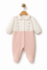 Grenouillère traits fleury 1 pcs coton