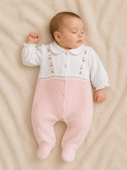Grenouillère traits fleury 1 pcs coton