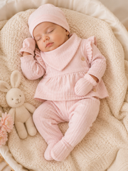 Pack naissance uni côtés froufrous classy girl 5 pcs coton léger