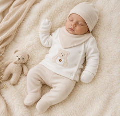 Pack naissance nounours Happy 5 pcs coton