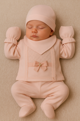 Pack naissance nœud centré 5 pcs coton