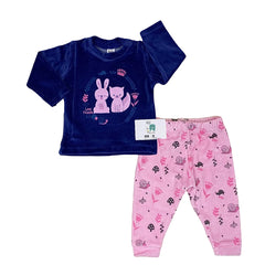 Pyjama animals girly velours 2 pcs