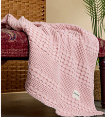Couverture gaufrée 90x100 cm - Dusty Rose