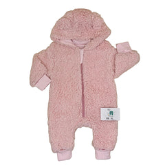 Combinaison molletonnée coton rose capuche 1 pcs